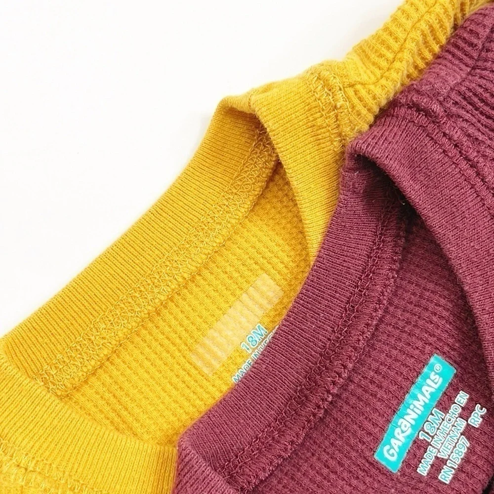 Garanimals baby boys long sleeve waffle knit tops
